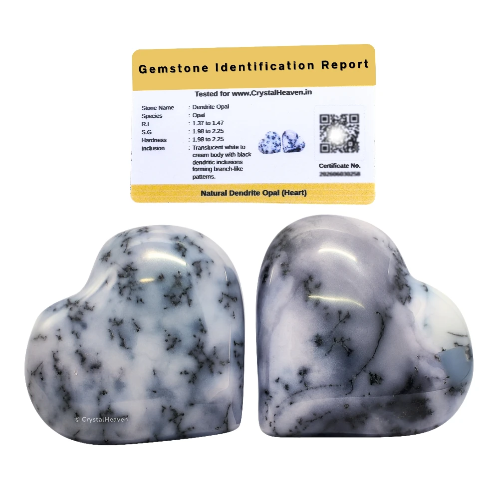 Dendrite Opal Mini Heart (Pack of 2)