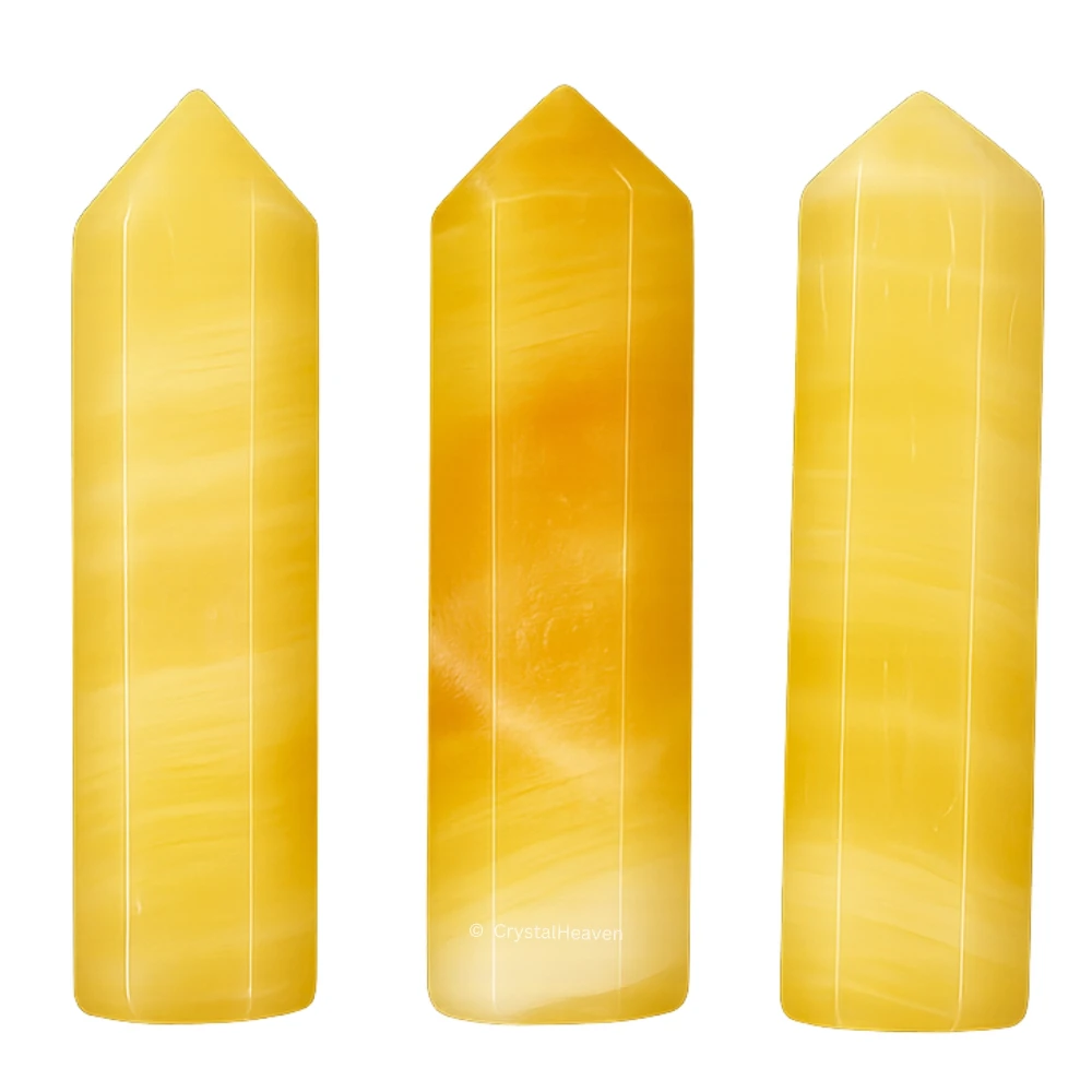 Yellow Calcite Pencil Points (Set of 3)