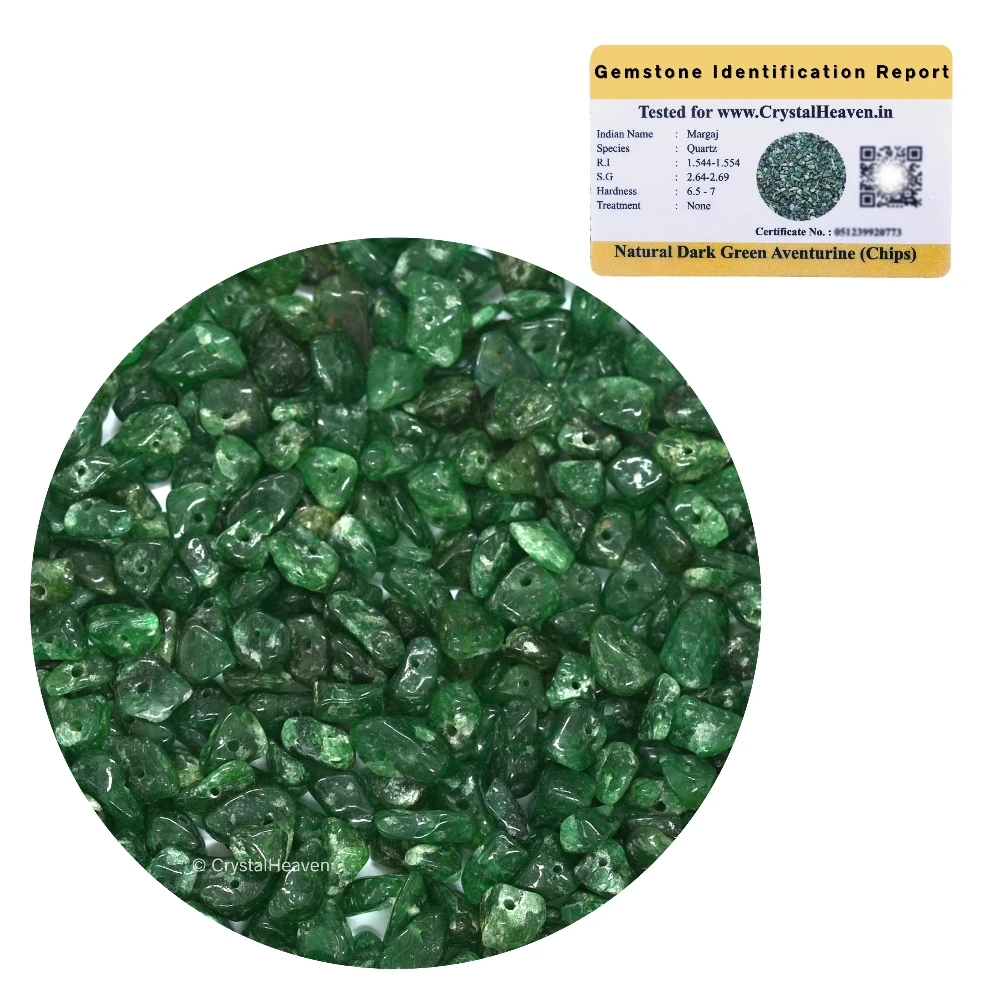 Green Aventurine Chips - Pre Drilled
