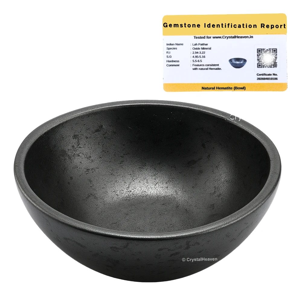 Hematite Crystal Bowl - 2 Inch