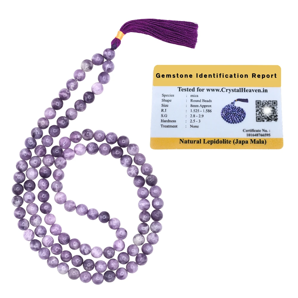 Lepidolite Japa Mala (Without Knot)