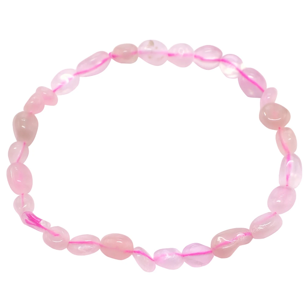 Rose Quartz Tumbled Bracelet (Elastic)