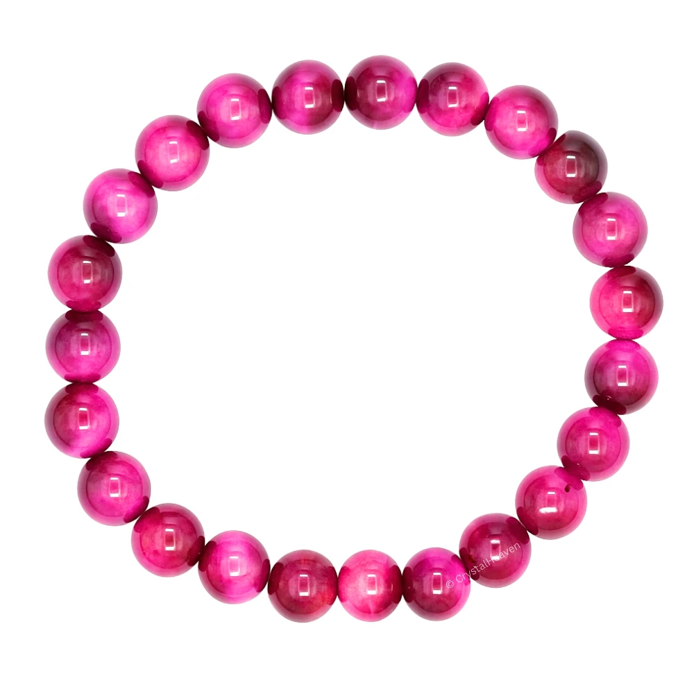 Pink Tiger Eye Bracelet (Elastic)