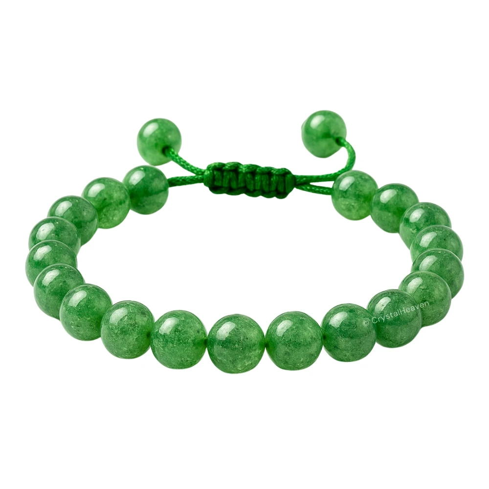Green Strawberry Quartz Bracelet (Adjustable)
