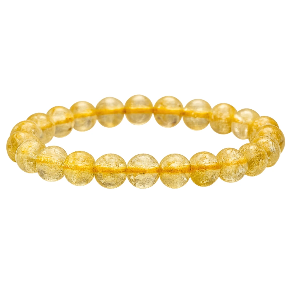 Golden Rutilated Quartz Bracelet (Elastic)
