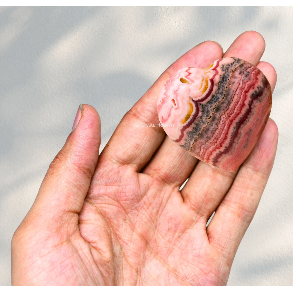 Rhodochrosite Heart