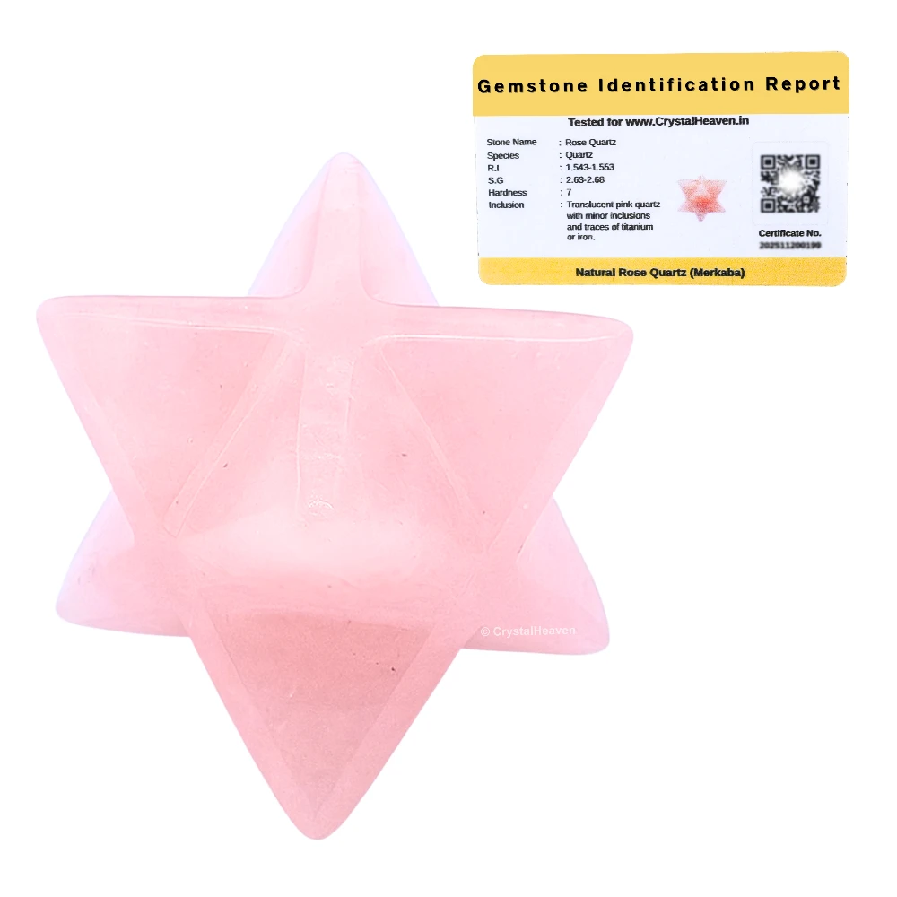 Rose Quartz Crystal Merkaba (35-45 mm)
