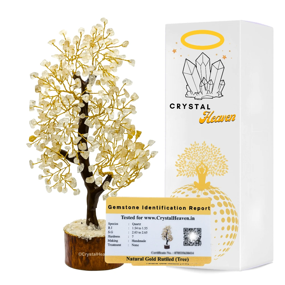 Golden Rutilated Quartz Tree (200 Chips)
