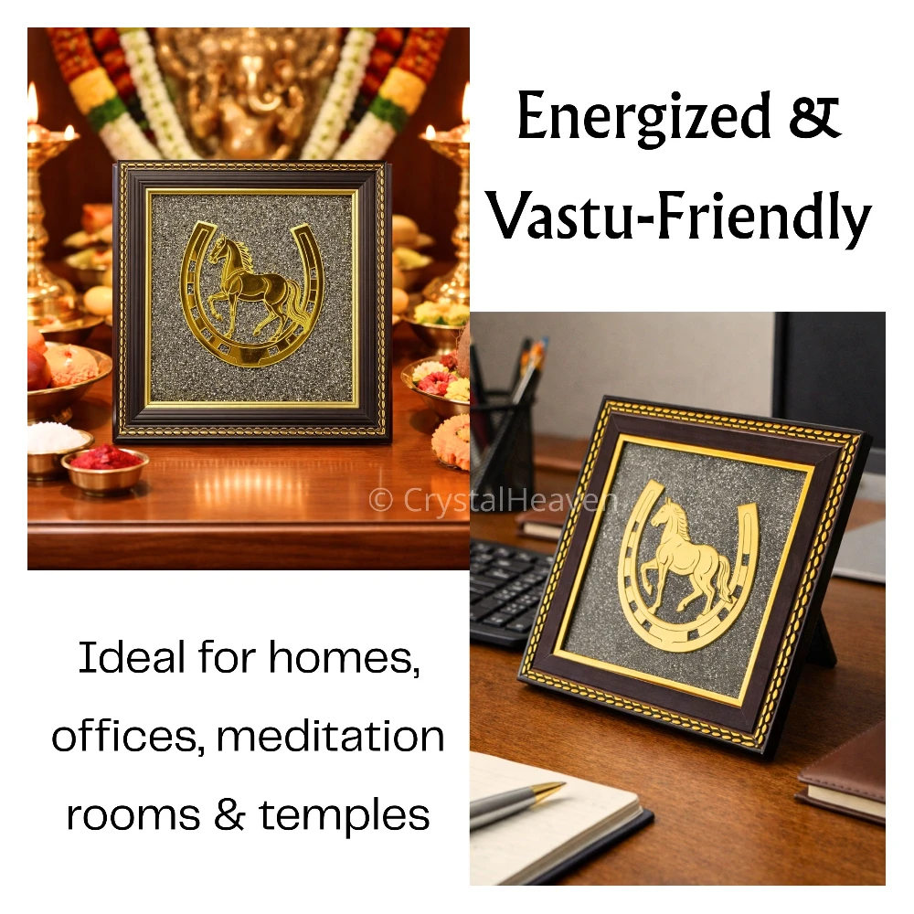Ghode ki Naal on Natural Pyrite Frame – Vastu Decor