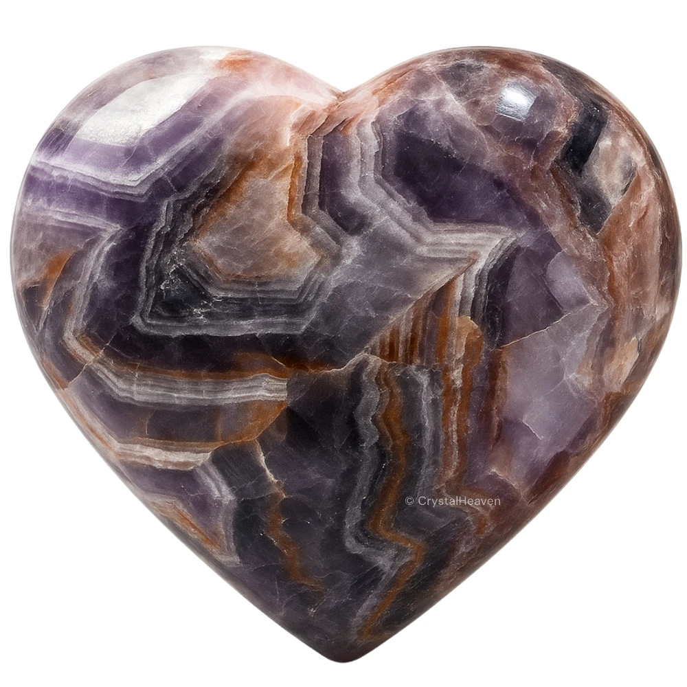Amethyst Chevron Heart