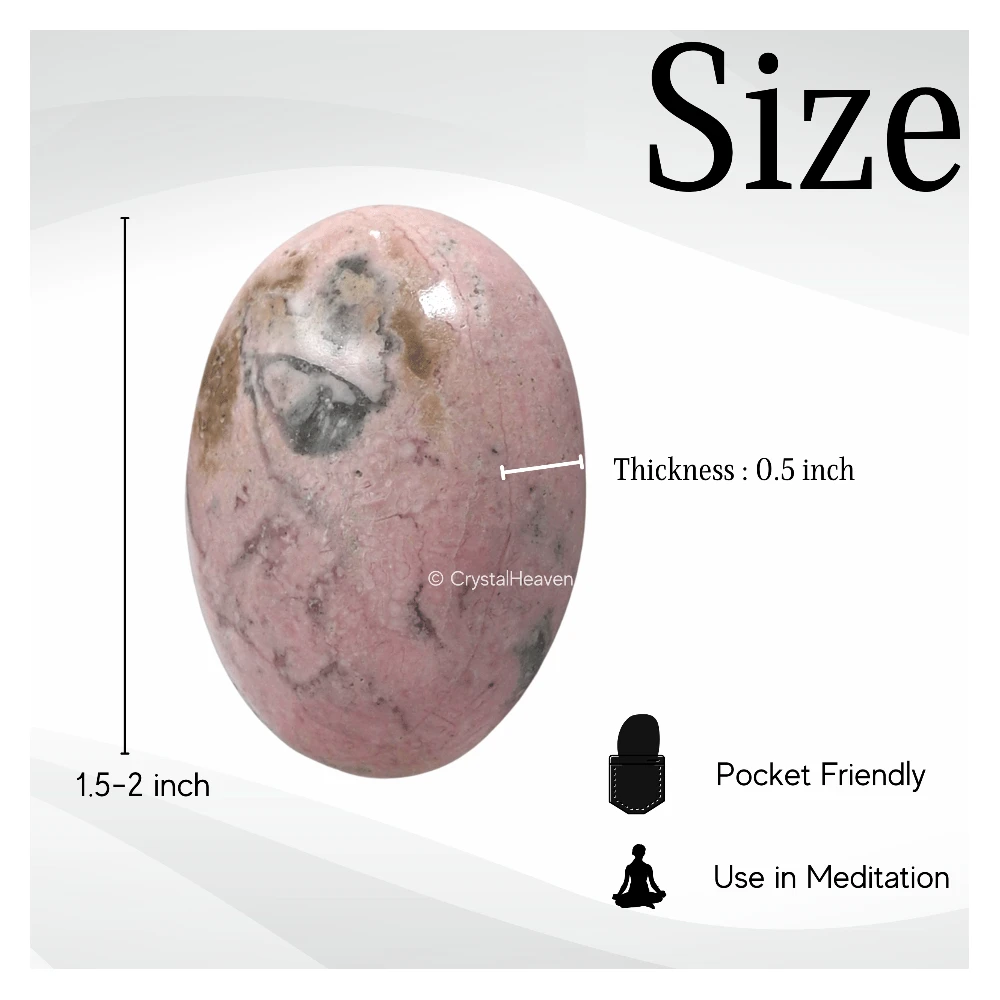 Rhodochrosite Palm Stone