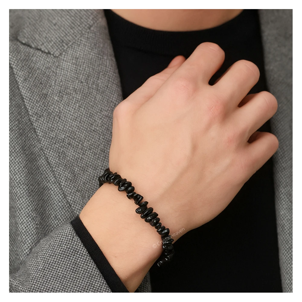 Black Tourmaline Chips Bracelet