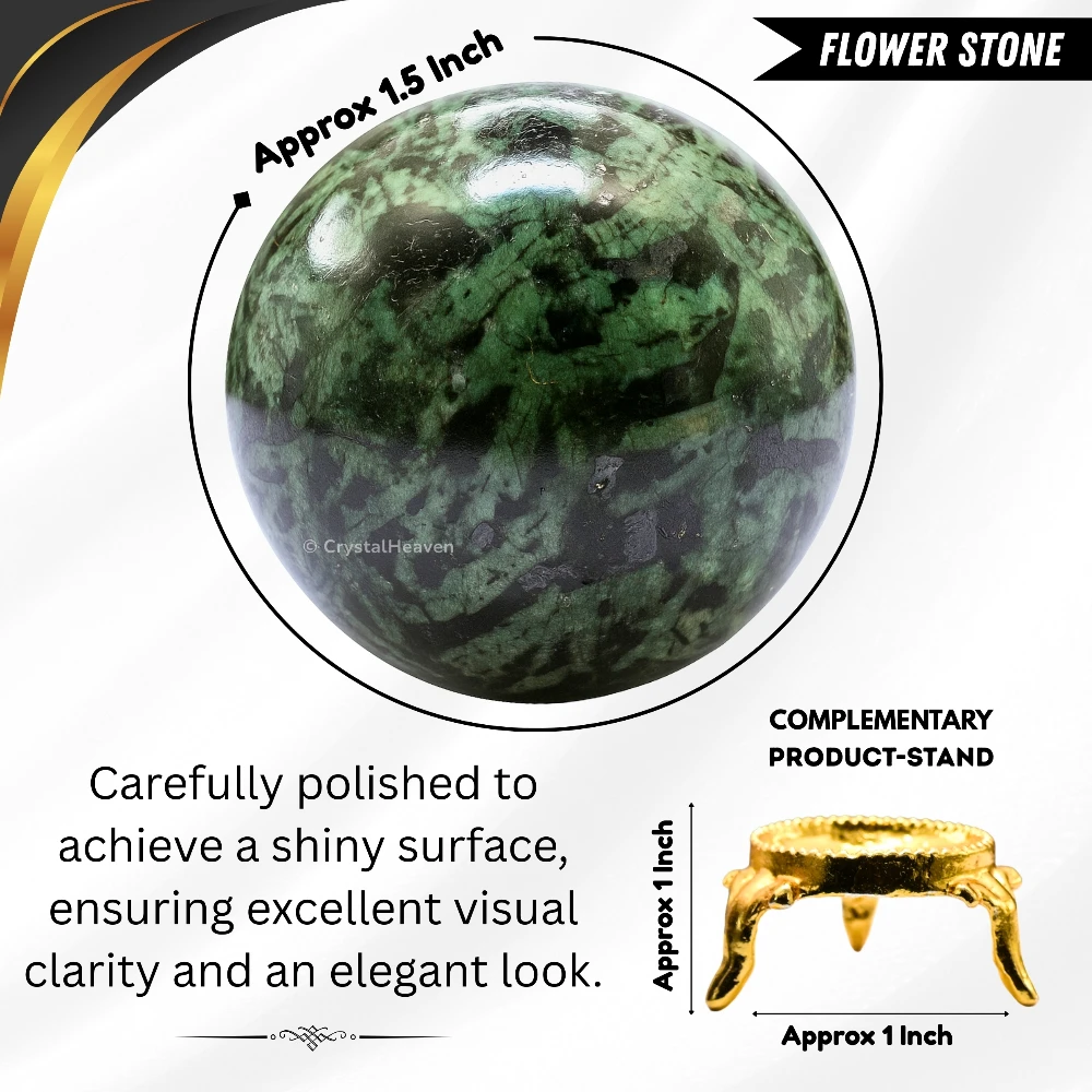 Flower stone Sphere (1.5 Inch)