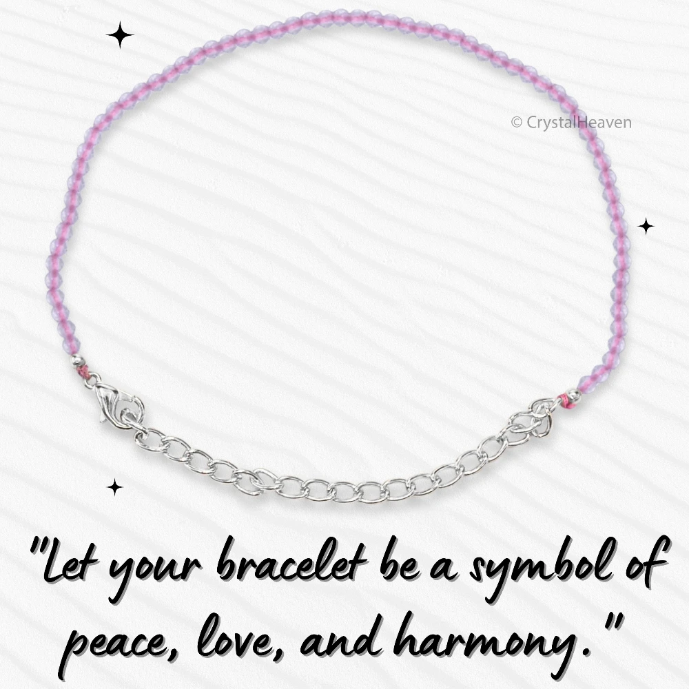 Rose Quartz Bracelets - 2mm Faceted Beads (Silver)