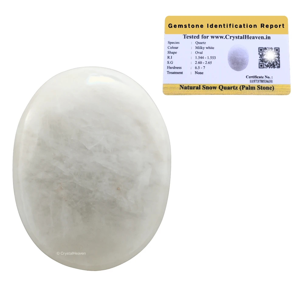 Snow Quartz Palm Stone