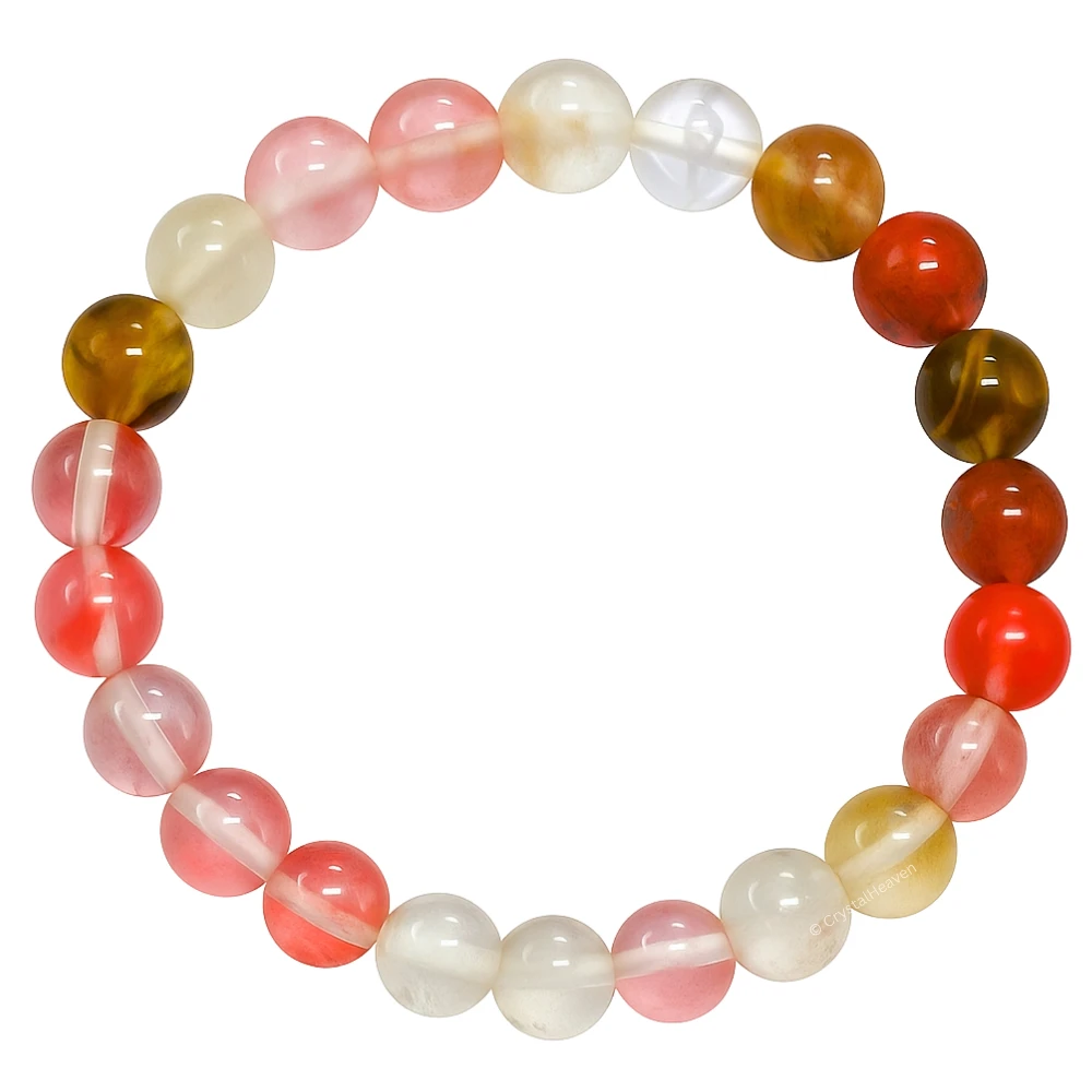 Multi Cherry Quartz Bracelet (Elastic)