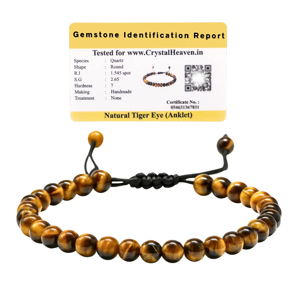 Tiger Eye Anklet (Without Knot)