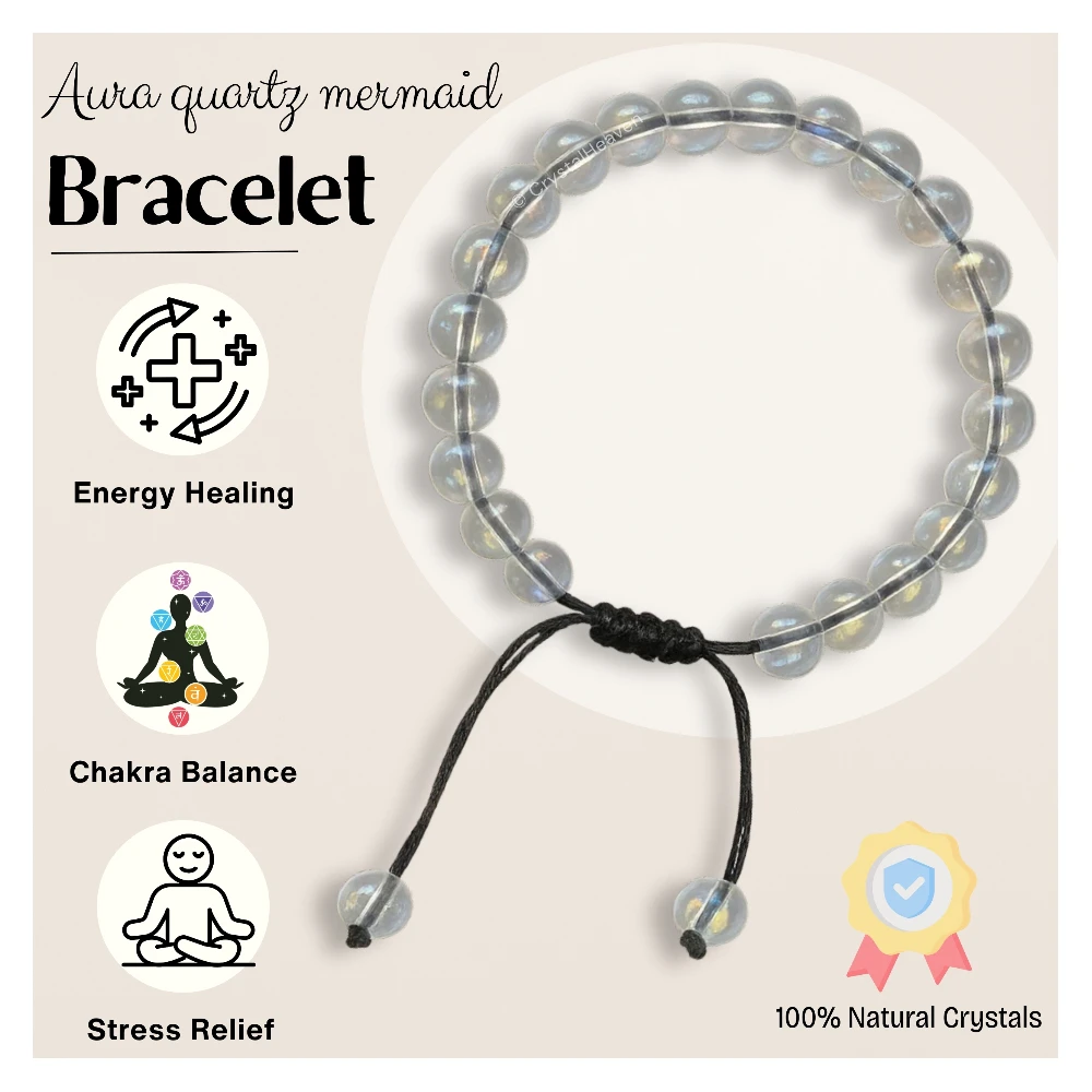 Aura Quartz Mermaid Bracelet (Adjustable)