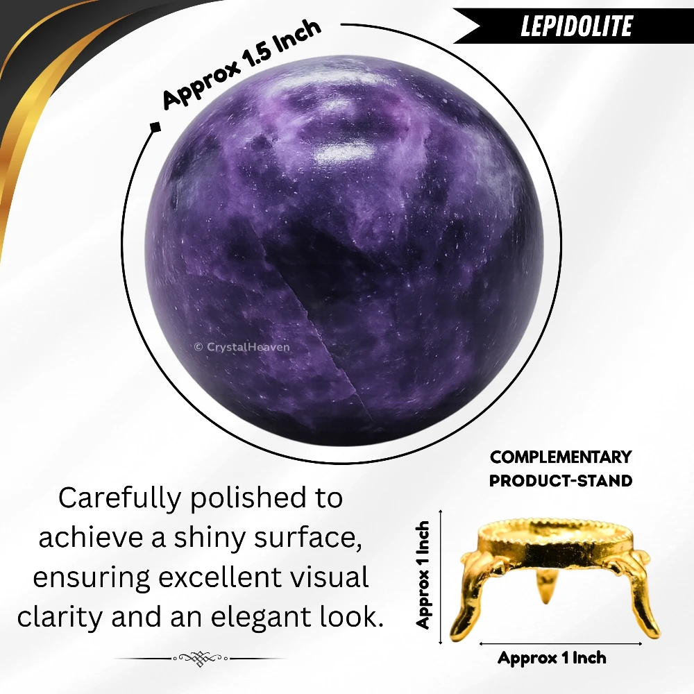 Lepidolite Sphere (1.5 Inch)