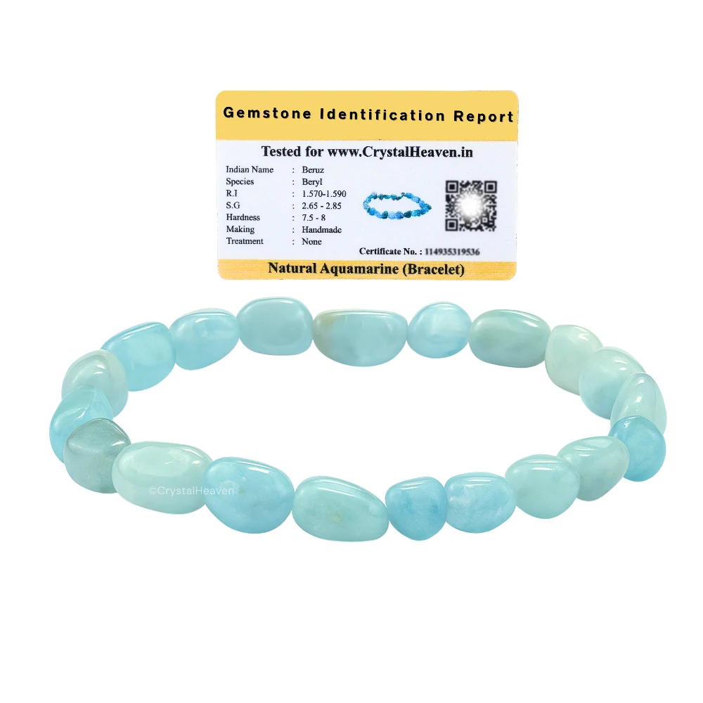 Aquamarine Tumbled Bracelet (Elastic)