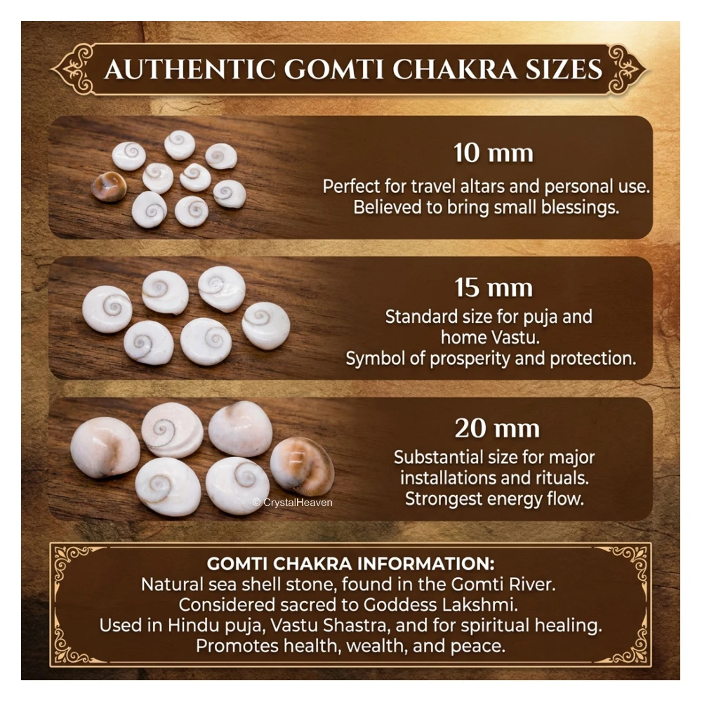 Gomati Chakra Beads (10mm, Set of 11)