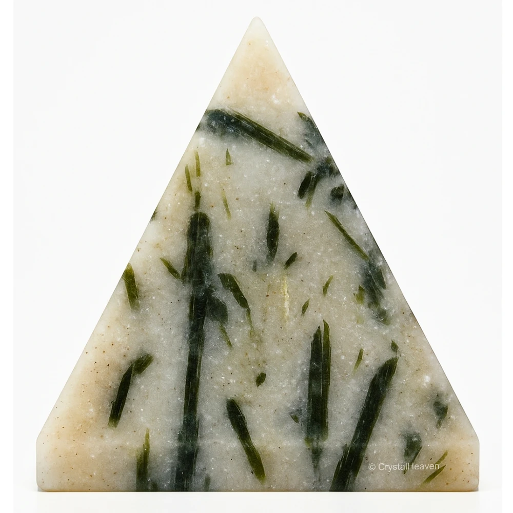 Green Tourmaline In Quartz Pyramid (1.5 Inch)
