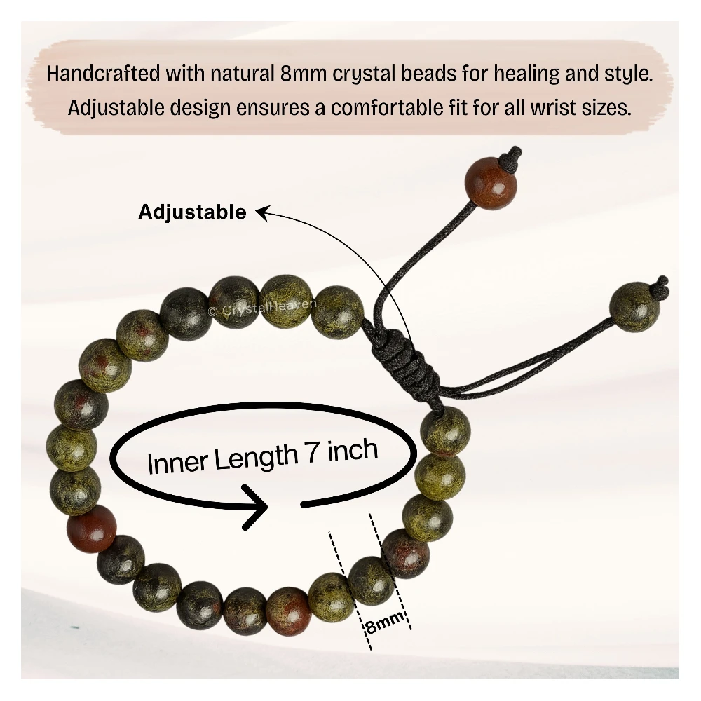Dragon Bloodstone Bracelet (Adjustable)