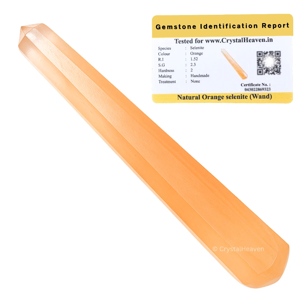 Orange Selenite Wand (Faceted)