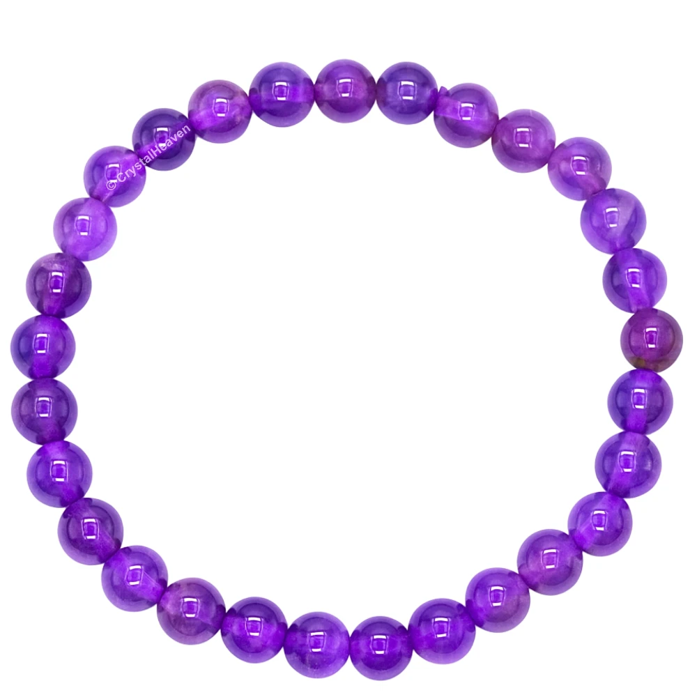 Amethyst Healing Crystal Bracelets - 6mm Beads