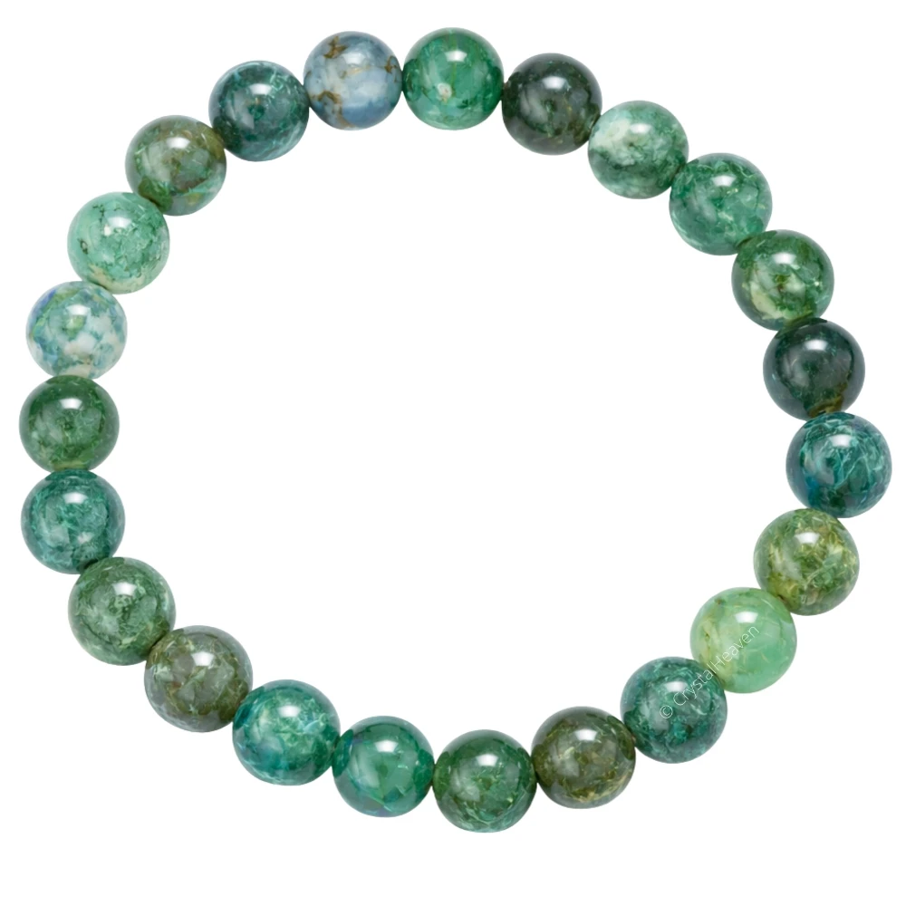 Moss Agate Bracelet (Elastic)