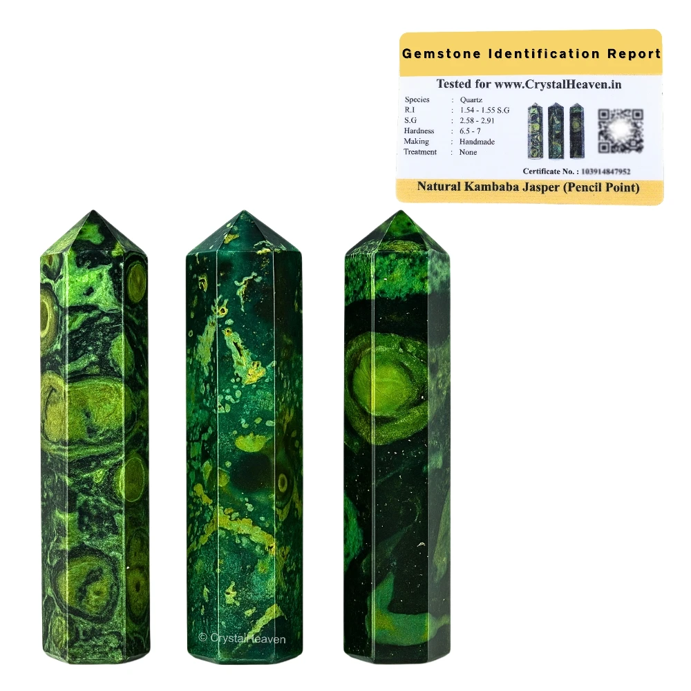 Kambaba Jasper Pencil Points (Set of 10)
