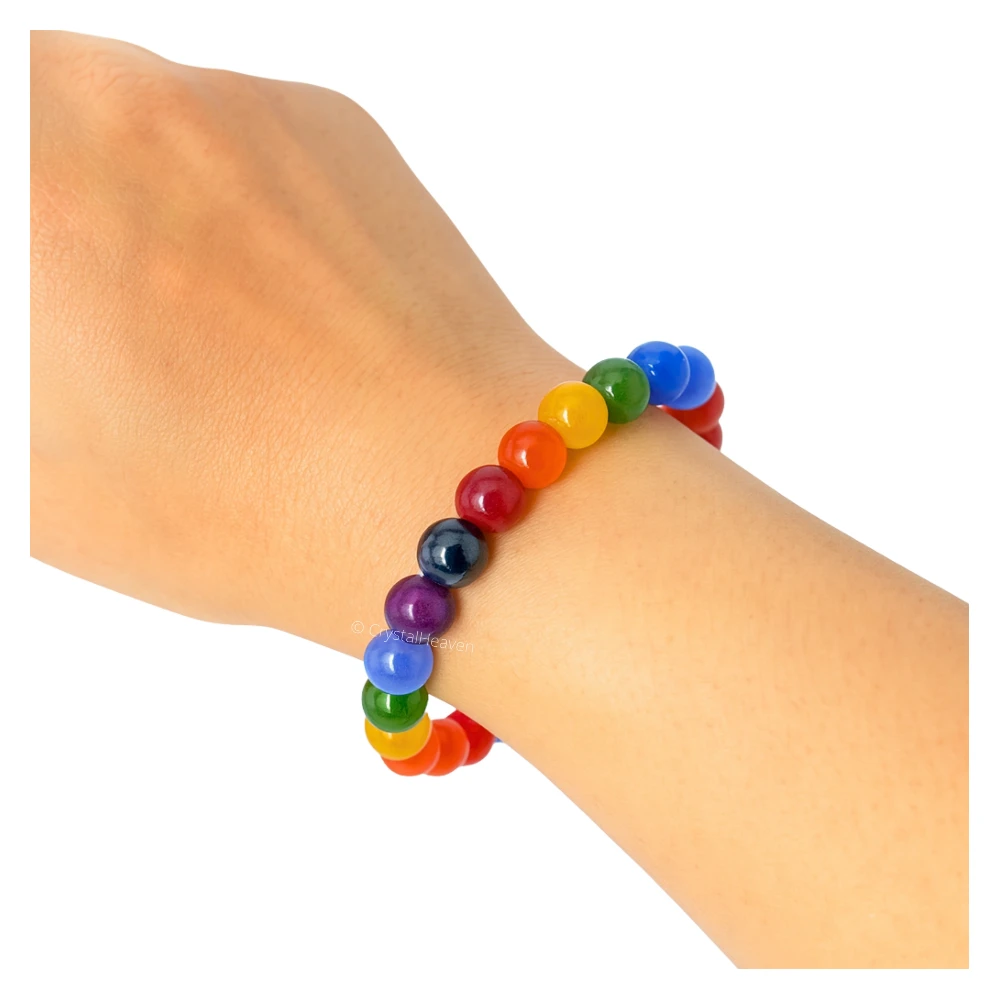 7 Chakra Quartz Bracelet (Elastic)