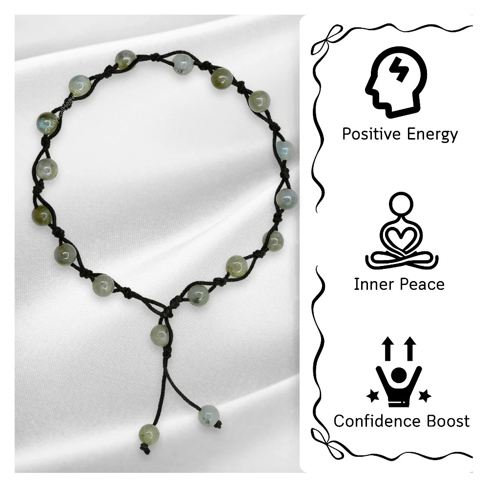 Labradorite Anklet (Hand Knotted)