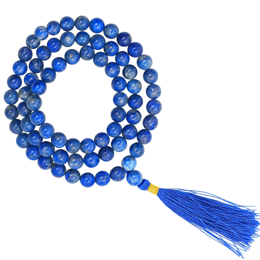 Lapis Lazuli Japa Mala (Without Knot)