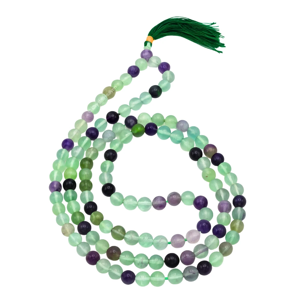 Multi Fluorite Japa Mala (Without Knot)