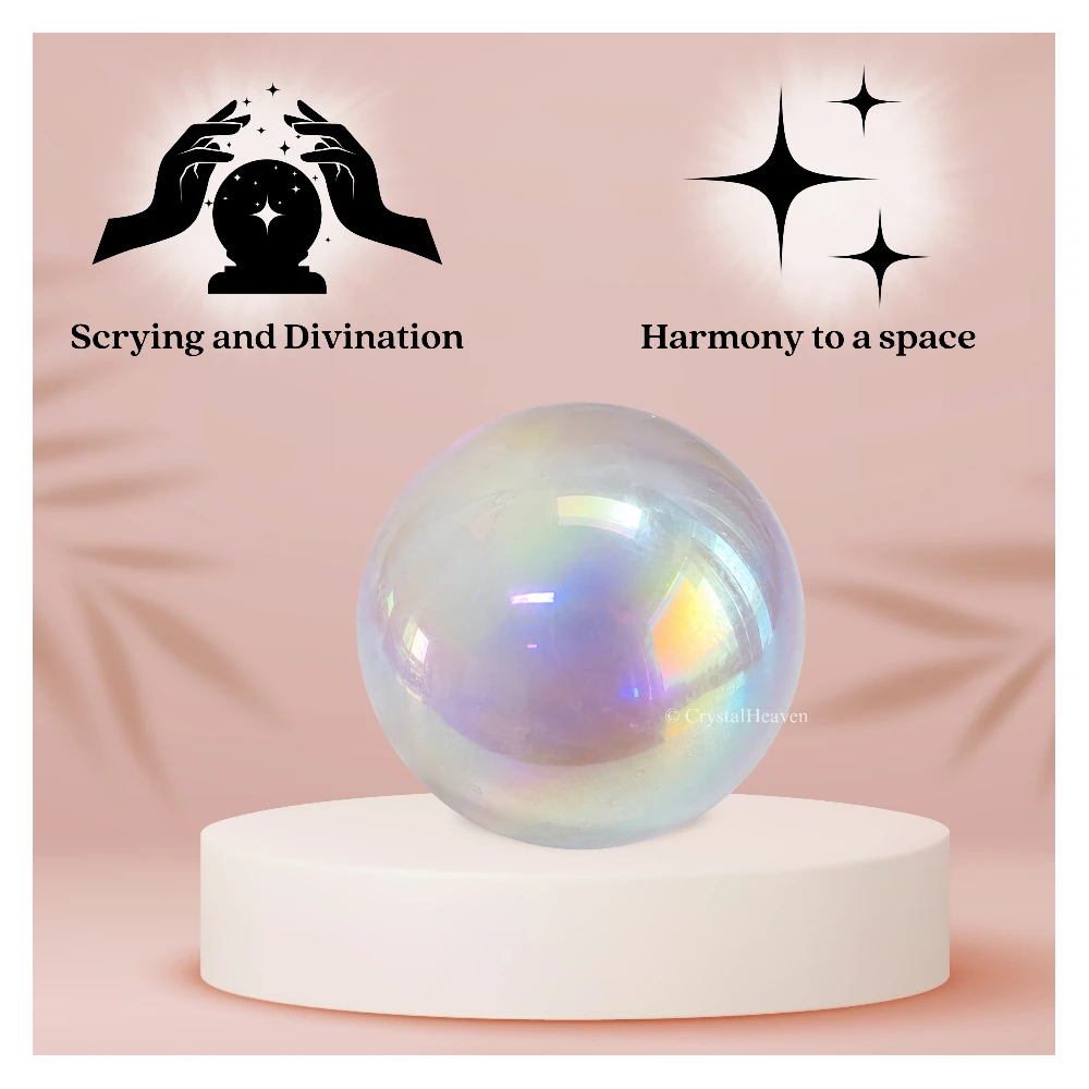 Angel Aura Quartz Sphere (1 Inch)
