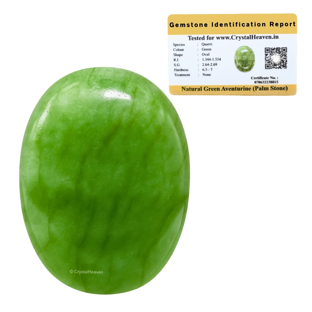 Light Green Aventurine Palm Stone