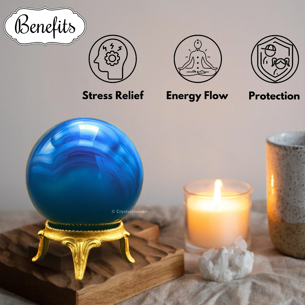 Blue Onyx Sphere (2 Inch)