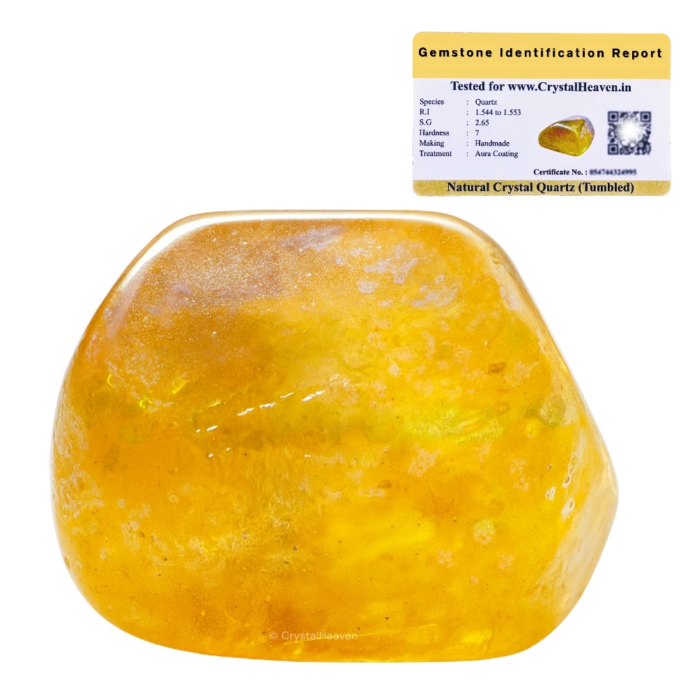 Tumbled Tangerine Aura Quartz Stones (30 Gram)
