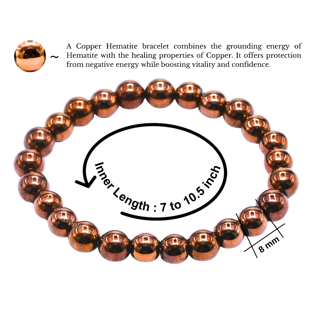 Copper Hematite Bracelet (Elastic)