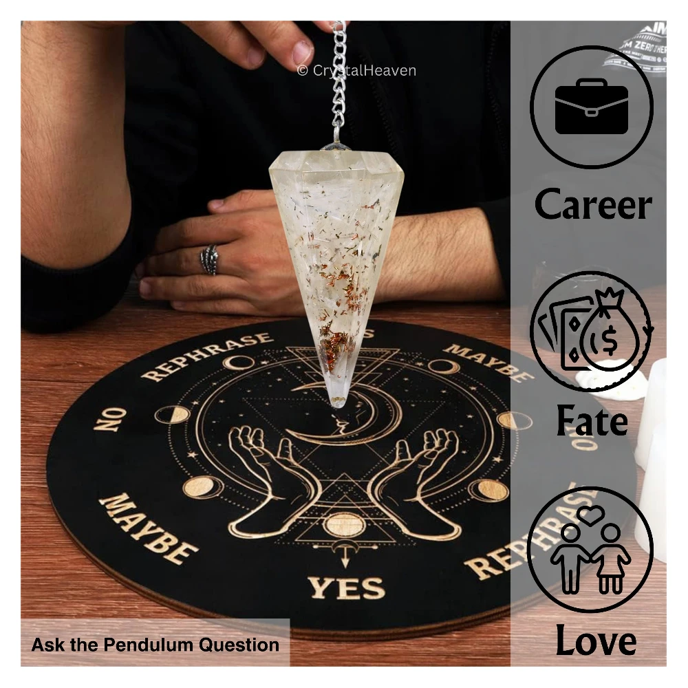 Selenite Crystal Orgone Pendulum