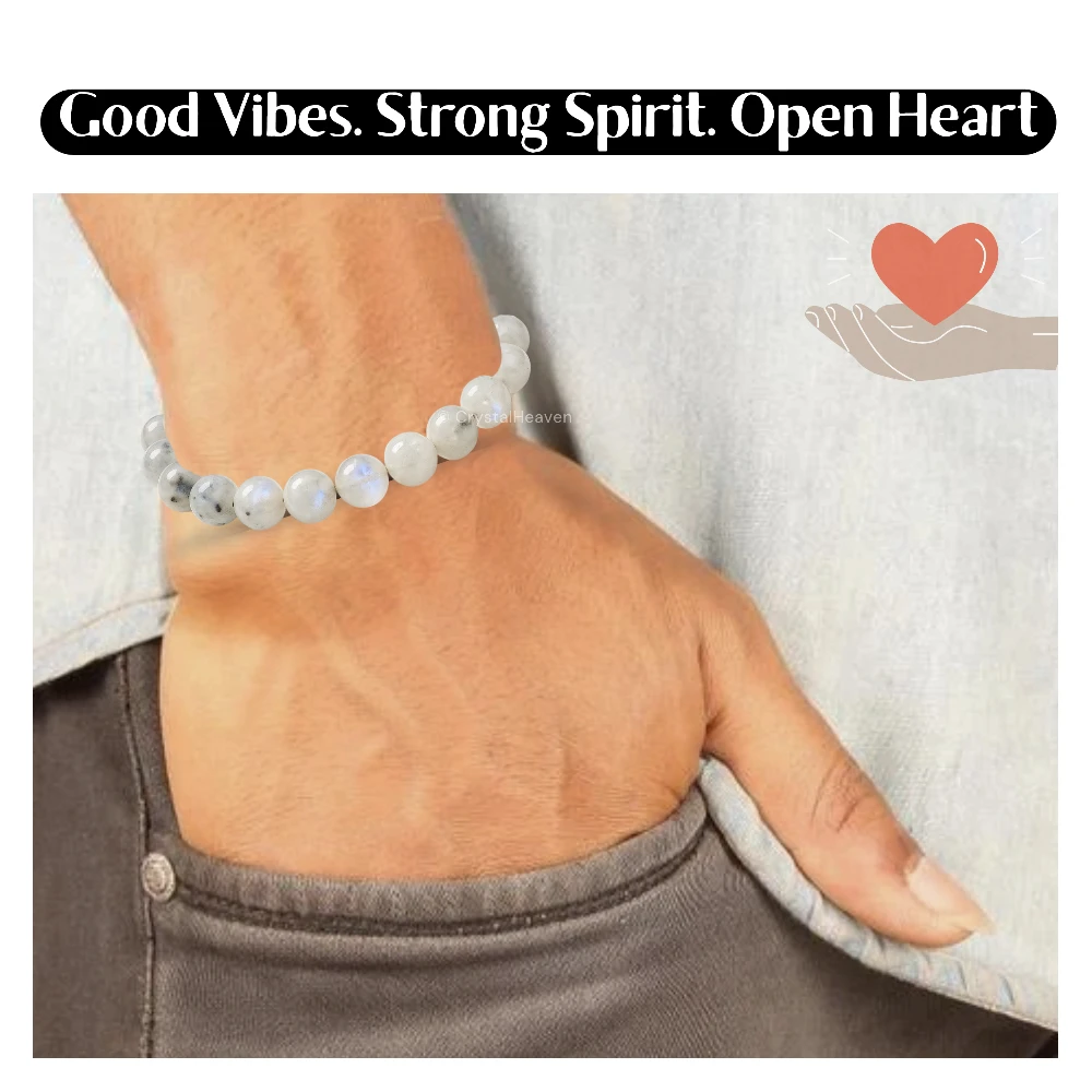 Rainbow Moonstone Bracelet (Adjustable)