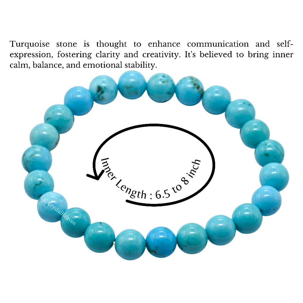 Magnesite Turquoise Bracelet (Elastic)