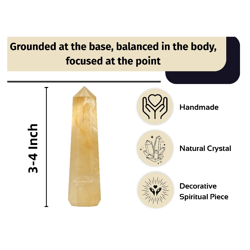Citrine Crystal Tower (3" to 4" inch)