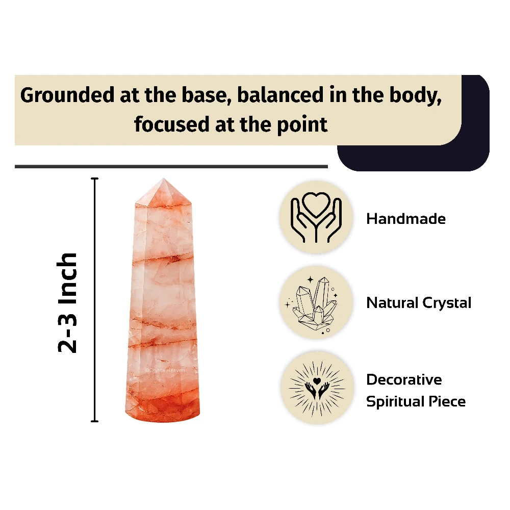 Red Hematoid Quartz Crystal Tower (2" to 3" inch)