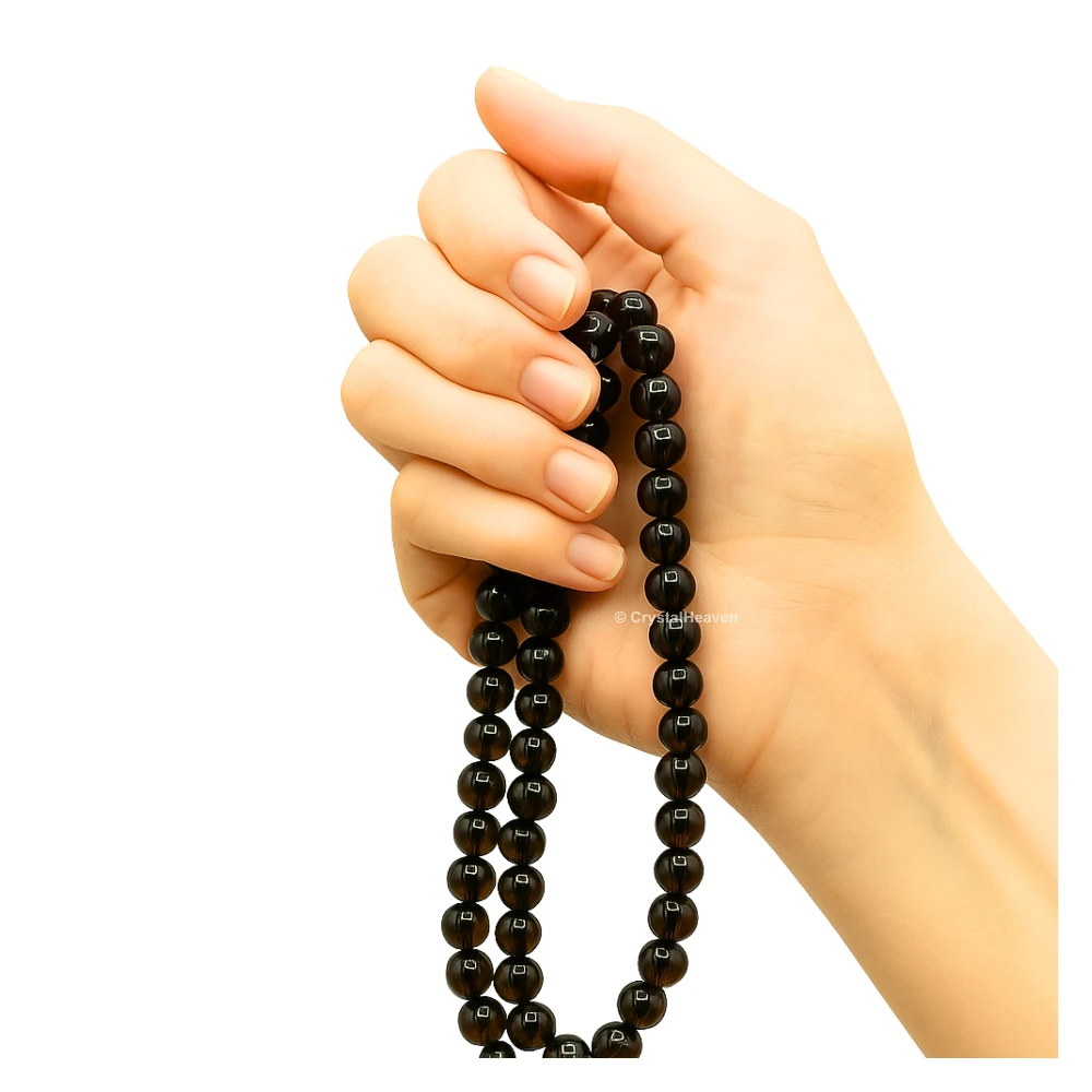 Smoky Quartz Japa Mala (Without Knot)