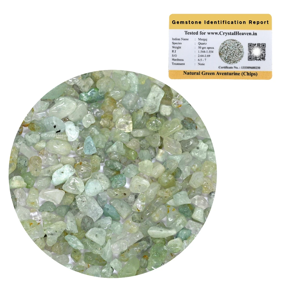 Green Aventurine Light Chips - Pre Drilled