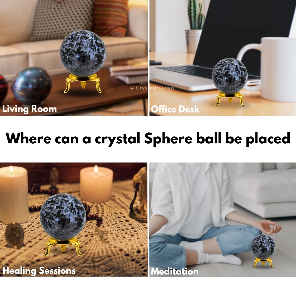 Indigo Gabbro Sphere (1.5 Inch)