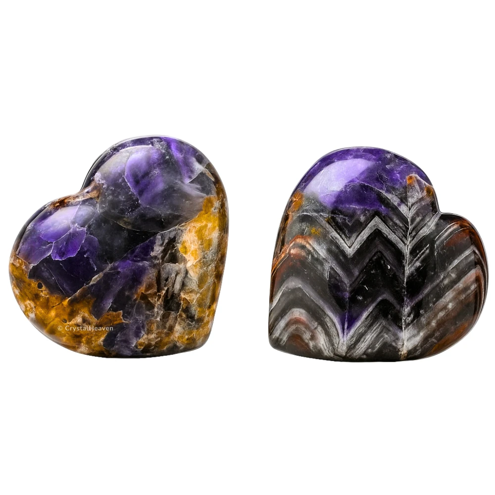 Amethyst Chevron Mini Heart (Pack of 2)