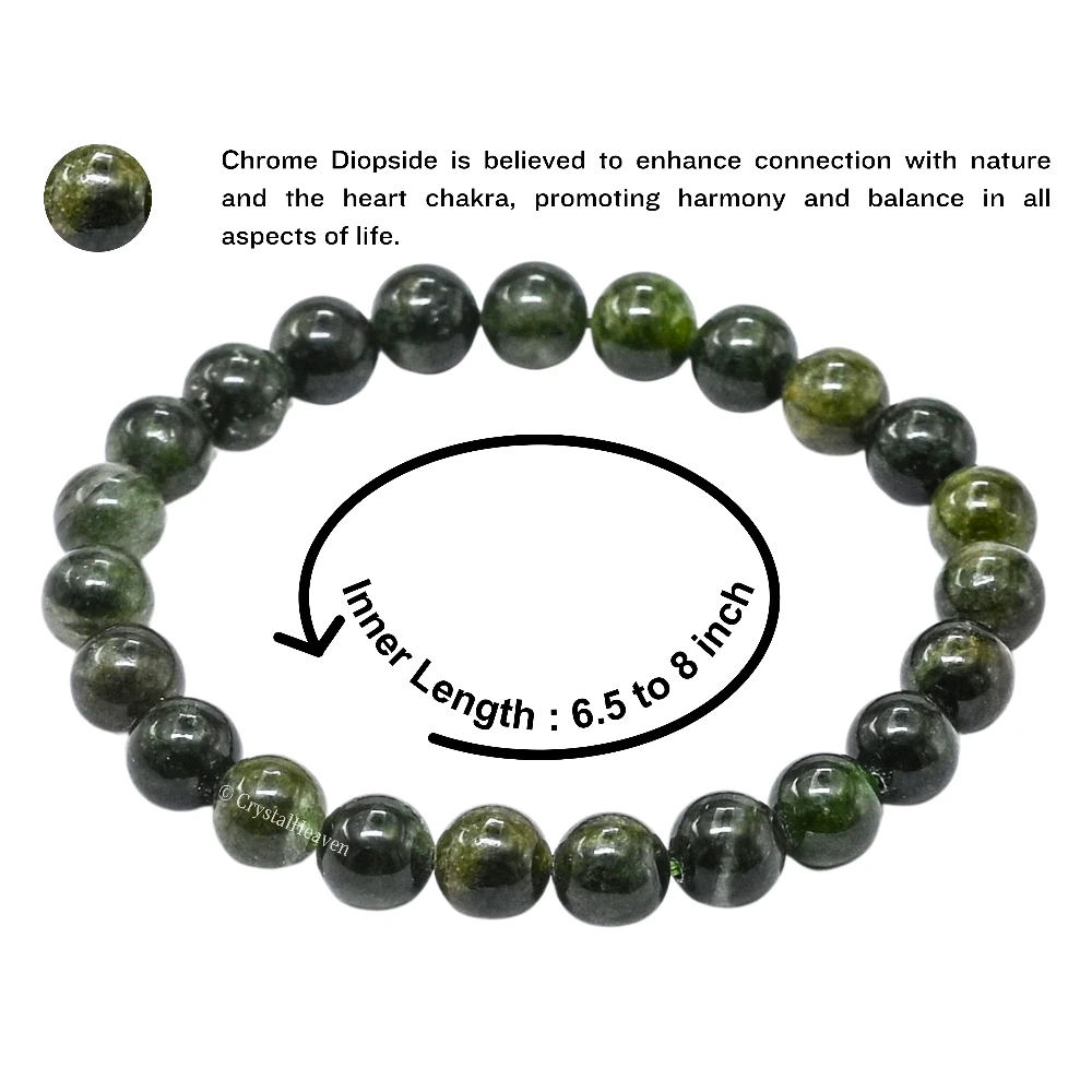Chrome Diopside Bracelet (Elastic)
